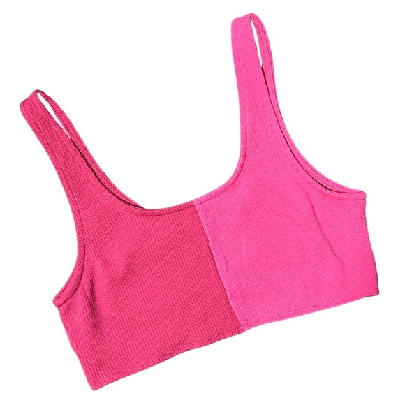 NWT Wild Fable Two-Toned Pink Cinched Tiny Top - Picture 3 of 3